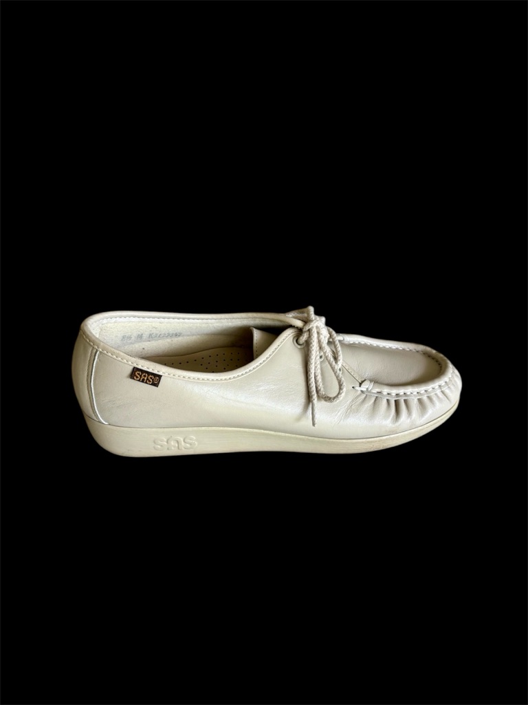 Sas Siesta Women's Ivory Leather 8.5 Shoes Usa K3122347